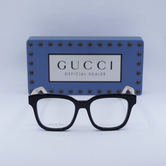 FINAL PRICE NEW GUCCI GG0958O 005 BLACK AND WHITE EYEGLASSES - Picture 2 of 10